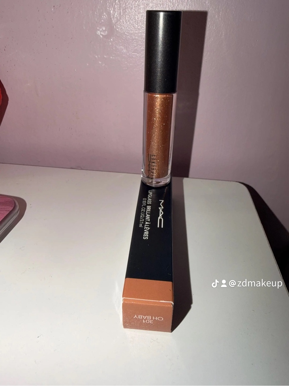 MAC Cosmetics Oh Baby Metallic Bronze Lipglass